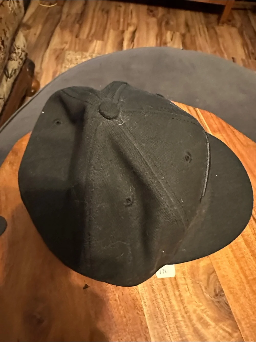 NFL New England Patriots Black Fitted Hat with Tonal Logo